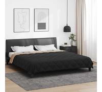 vidaXL Piumone Completo Annuale Nero e Talpa 220 x 240 cm Microfibra