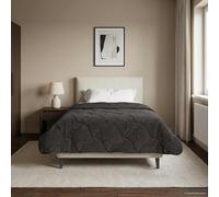 vidaXL Piumone Completo Annuale Trapuntato Antracite 140 x 220 cm