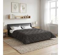 vidaXL Piumone Completo Annuale Trapuntato Antracite 220 x 240 cm