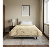 vidaXL Piumone Completo Annuale Trapuntato Crema 140 x 220 cm