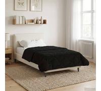 vidaXL Piumone Completo Annuale Trapuntato Nero 135 x 200 cm
