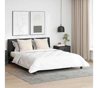 vidaXL Piumone con cuscini Argille 3 pcs Bianco 240 x 200 cm Microfibra