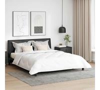 vidaXL Piumone con cuscini Argille 3 pcs Bianco 240 x 220 cm Microfibra