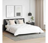 vidaXL Piumone con cuscini Argille 3 pcs Bianco 240 x 220 cm Microfibra