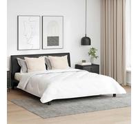 vidaXL Piumone con cuscini Argille 3 pcs Bianco 240 x 260 cm Microfibra