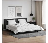 vidaXL Piumone con cuscino 3 pcs Bianco Microfibra