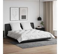 vidaXL Piumone con cuscino 3 pcs Bianco Microfibra