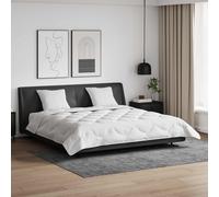 vidaXL Piumone con cuscino 3 pcs Bianco Microfibra