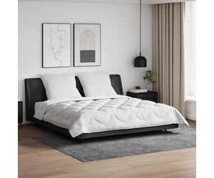 vidaXL Piumone con cuscino 3 pcs Bianco Microfibra