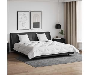 vidaXL Piumone con cuscino 3 pz Bianco Microfibra