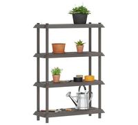 vidaXL Unità di scaffalatura 4 livelli 100 x 40 x 136,5 cm PP, Mensole flessibili, soluzioni moderne per lo stoccaggio, scaffali per esterni, organizzazione garage, indoor