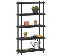 vidaXL Unità di scaffalatura 5 livelli 100 x 40 x 177 cm PP Antracite, Mensole flessibili, soluzioni moderne per lo stoccaggio, scaffali per esterni, organizzazione garage, indoor