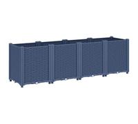vidaXL Fioriera da Giardino Grigio Blu 160x40x53 cm in PP