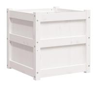 vidaXL Fioriera da Giardino Bianca 50x50x50 cm Legno Massello di Pino