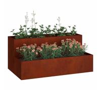 vidaXL Plantenbak Roestig 100 x 60 x 45 cm weervast staal