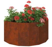 vidaXL Fioriera Ruggine 120 x 60 x 50 cm, Vaso da Giardino, Supporto in Acciaio, Decorativo per Esterni, Contenitore Robusto, Accento in Serra