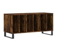 vidaXL Mobile porta dischi in legno multistrato Rovere Fumo 100x38x48 cm