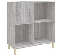 vidaXL Platenkast 84,5x38x89 cm bewerkt hout grijs sonoma eikenkleurig