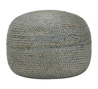 vidaXL Poef handgemaakt 45x30 cm jute olijfgroen