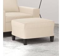 vidaXL Poggiapiedi Beige 60x50x41 cm in Tessuto Microfibra