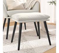 vidaXL Poggiapiedi Bianco Crema 45x29,5x35 cm in Velluto