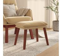 vidaXL Poggiapiedi Bianco Crema 45x29,5x35 cm in Velluto