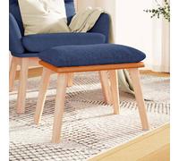 vidaXL Poggiapiedi Blu 45x29,5x35 cm in Tessuto e Similpelle