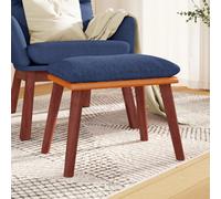 vidaXL Poggiapiedi Blu 45x29,5x35 cm in Tessuto e Similpelle
