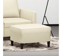 VidaXL Poggiapiedi Crema 60x50x41 cm in Similpelle