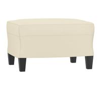 vidaXL Poggiapiedi Crema 60x50x41 cm in Similpelle