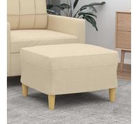 VidaXL Poggiapiedi Crema 60x50x41 cm in Tessuto