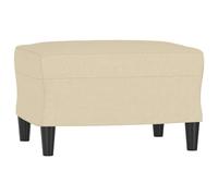 vidaXL Poggiapiedi Crema 60x50x41 cm in Tessuto