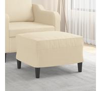 vidaXL Poggiapiedi Crema 60x50x41 cm in Tessuto