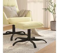 vidaXL Poggiapiedi Crema 60x60x36 cm in Similpelle