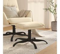 vidaXL Poggiapiedi Crema 60x60x36 cm in Tessuto