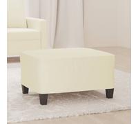 vidaXL Poggiapiedi Crema 70x55x41 cm in Similpelle