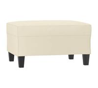 vidaXL Poggiapiedi Crema 70x55x41 cm in Similpelle
