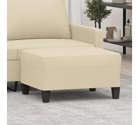 vidaXL Poggiapiedi Crema 70x55x41 cm in Tessuto