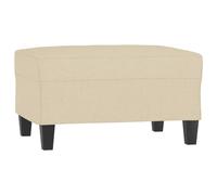 vidaXL Poggiapiedi Crema 70x55x41 cm in Tessuto