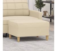 VidaXL Poggiapiedi Crema 70x55x41 cm in Tessuto