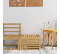 vidaXL Poggiapiedi da esterno in legno di acacia solido bianco, mobili da balcone, design modulare moderno, resistenti alle intemperie, per un relax elegante all'aperto