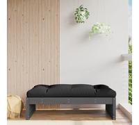 vidaXL Poggiapiedi da Giardino 120x80 cm Legno Massello di Pino Grigio