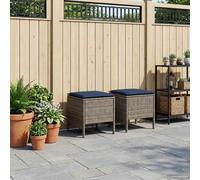 vidaXL Sgabello da giardino 2 pezzi grigio e blu navy, 38 x 38 x 45 cm, soluzioni creative, design moderno, innovazioni tecniche, progettare insieme il futuro, strategie di crescita sostenibile