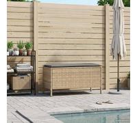 vidaXL Poggiapiedi da Giardino Beige e Grigio Chiaro 80 x 38 x 42 cm