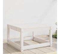 vidaXL Poggiapiedi da Giardino Bianco in Legno Massello di Pino