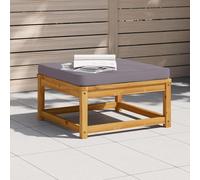 vidaXL Poggiapiedi da Giardino con Cuscini in Legno Massello di Acacia