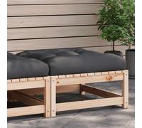 vidaXL Poggiapiedi da Giardino con Cuscino in Legno Massello di Pino