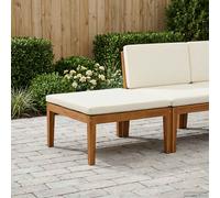 vidaXL Poggiapiedi da giardino con cuscino Legno di Acacia Massello