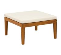 vidaXL Poggiapiedi da giardino con cuscino Legno di Acacia Massello