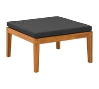 vidaXL Poggiapiedi da giardino con cuscino Legno di Acacia Massello, Divano da Giardino, Design Moderno, Legno Massello, Facile da Pulire, Sezione per Patio, Balcone, Giardino